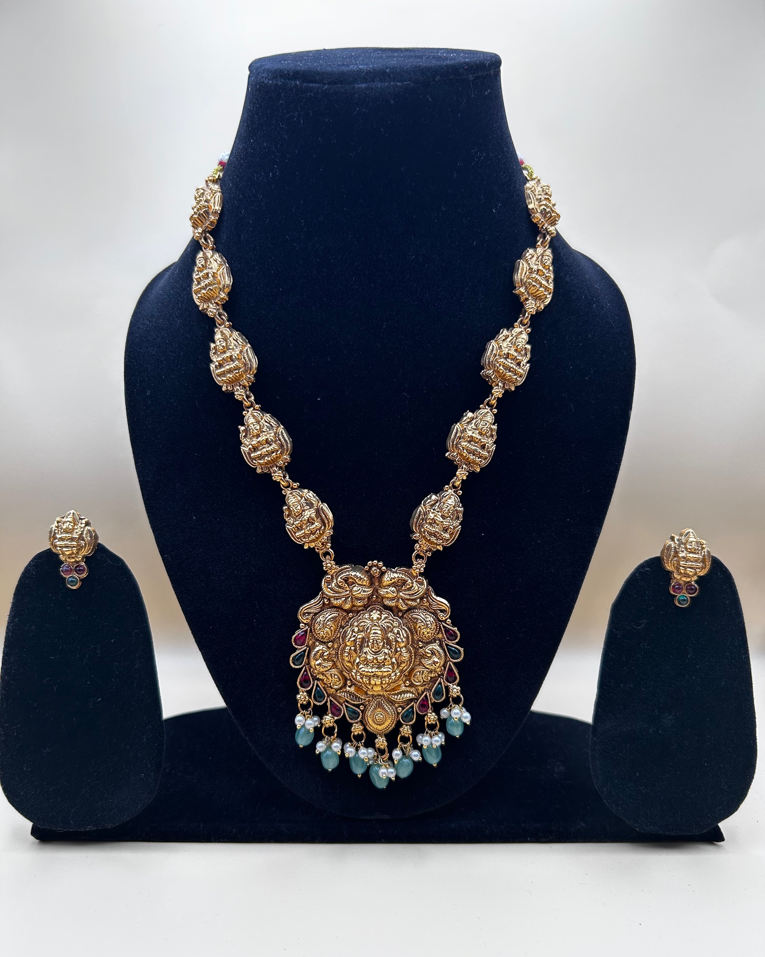 Antique Lakshmi Temple Long Necklace NK-037