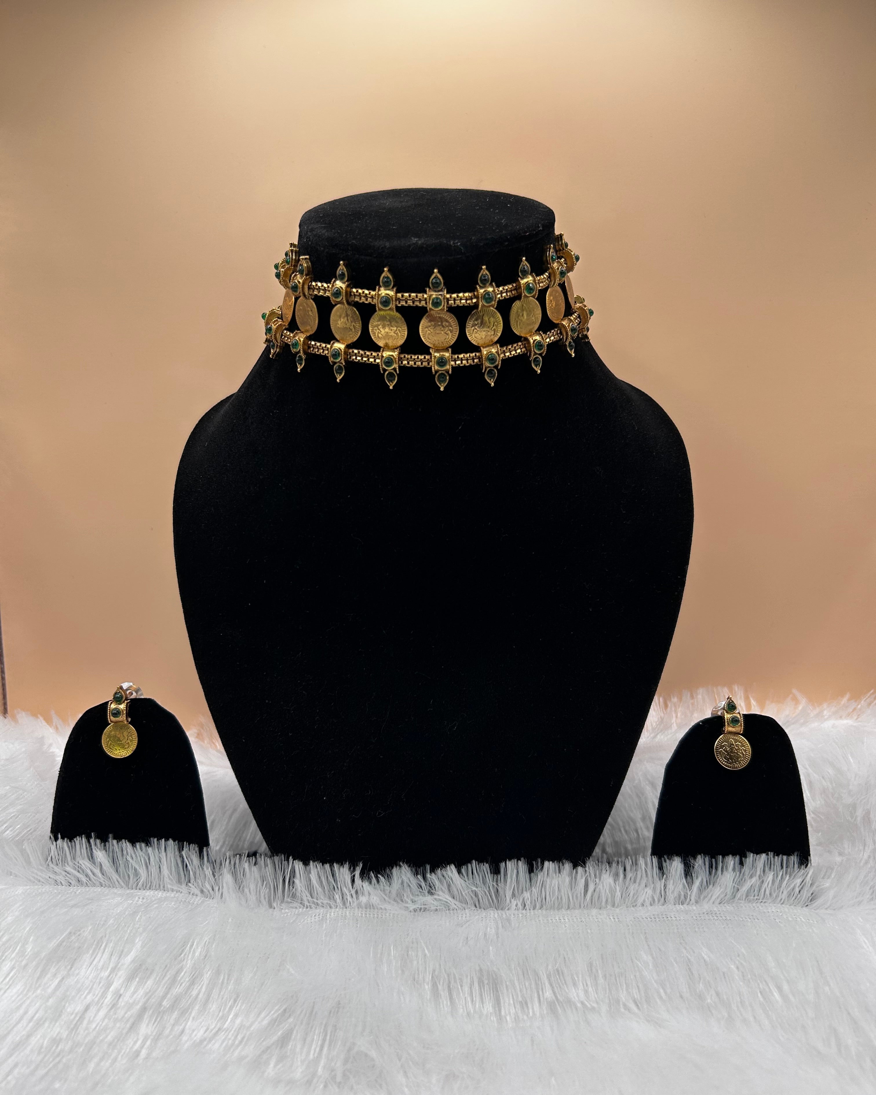 Double Row Ruby Kasu Choker NK-058