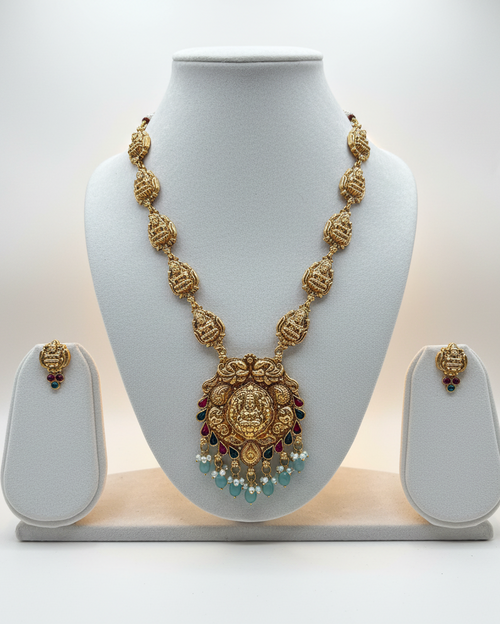 Antique Lakshmi Temple Long Necklace NK-037