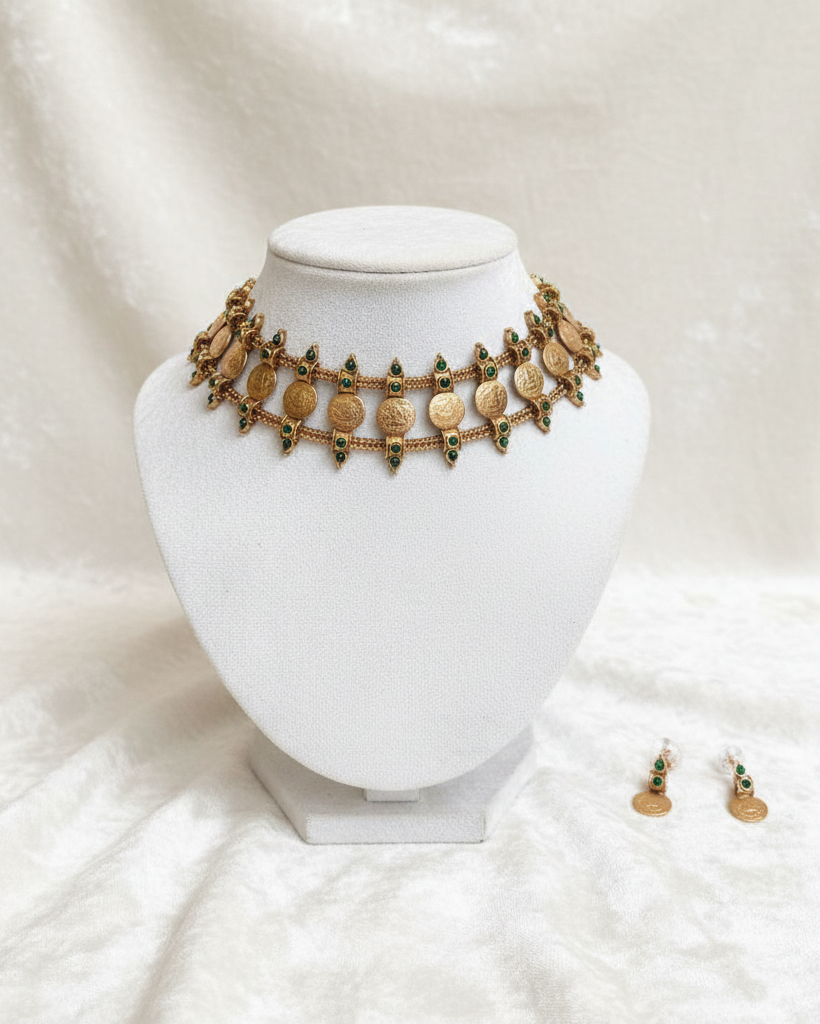 Double Row Ruby Kasu Choker NK-058