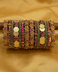 Divine Radha Krishna & Kundan Bangle Set (Please read description before placing an order)