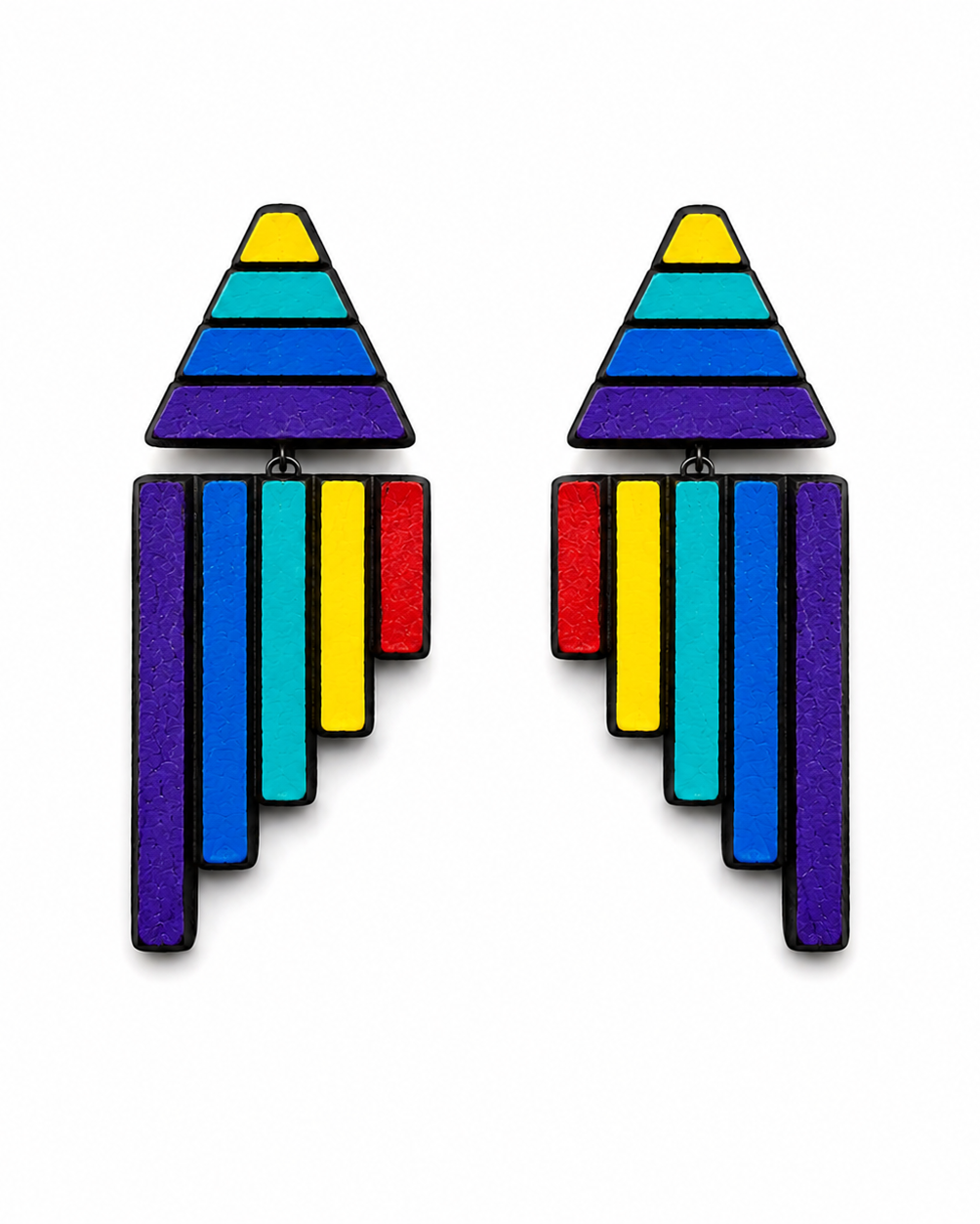 Vibrant Geometric Statement Earrings ET-004