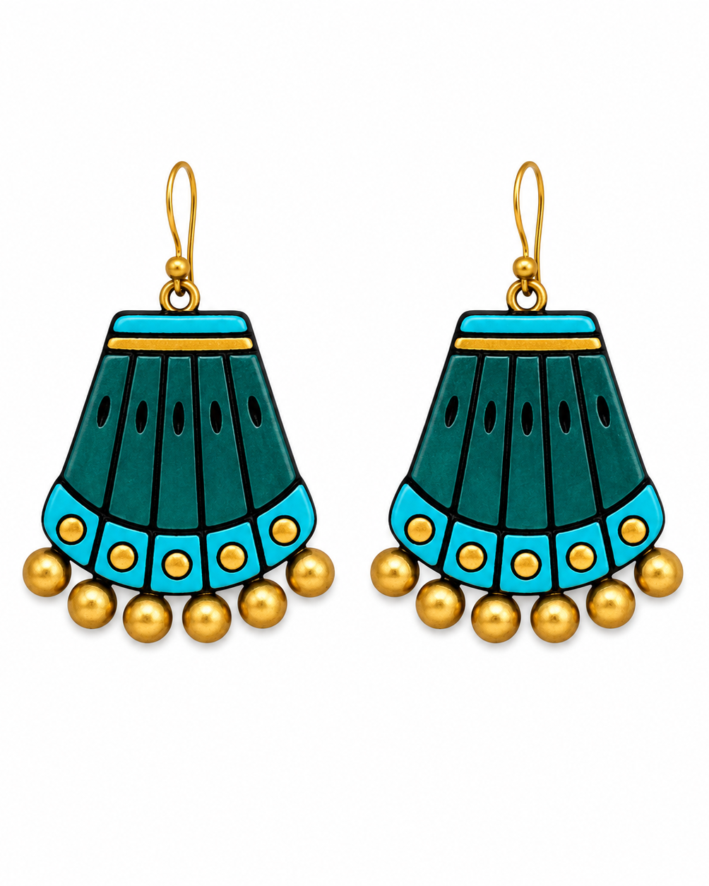 Handcrafted Beaded Dangle Earrings ET-005
