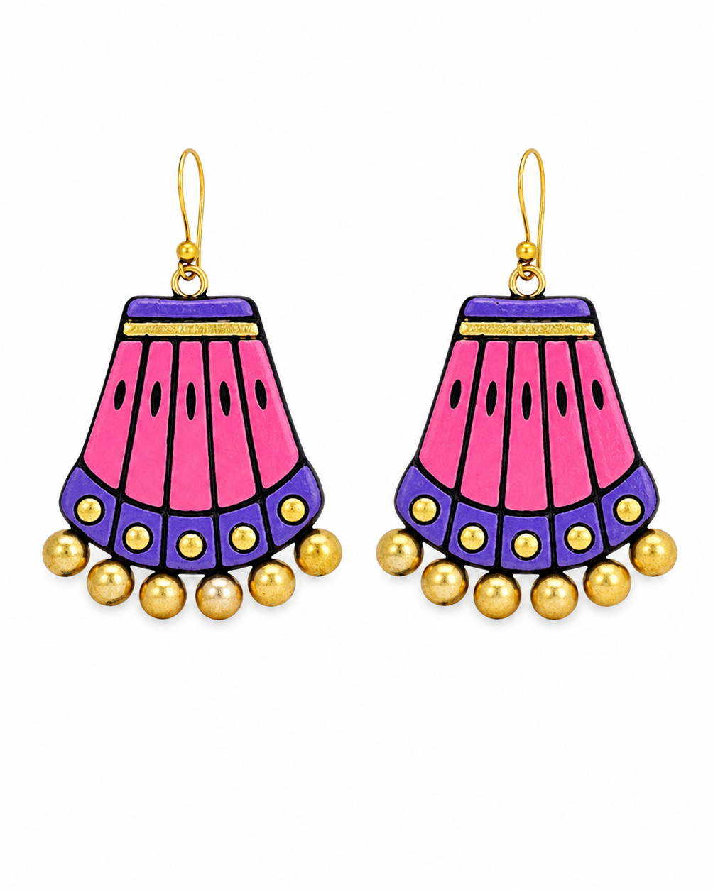 Handcrafted Beaded Dangle Earrings ET-005