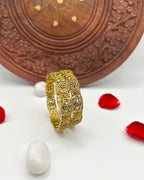 Floral antique stone bangles BG-006