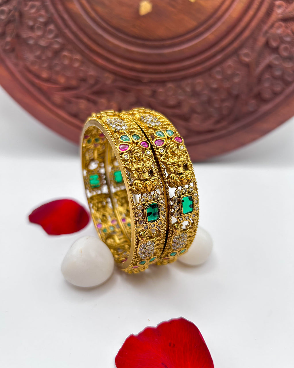 Heritage Lakshmi with stone Bangles BG-011