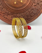 Filigree Gold Ruby Zircon bangles BG-002