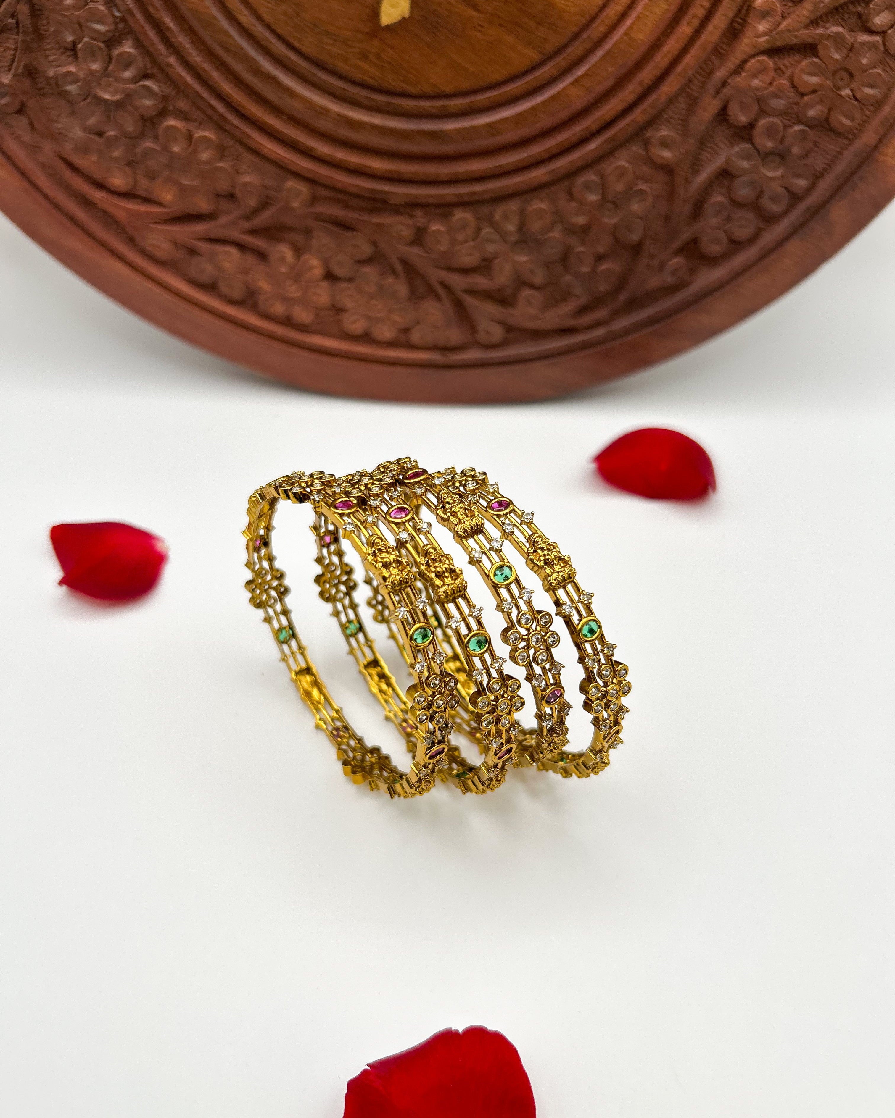 Lakshmi stone temple bangles BG-004