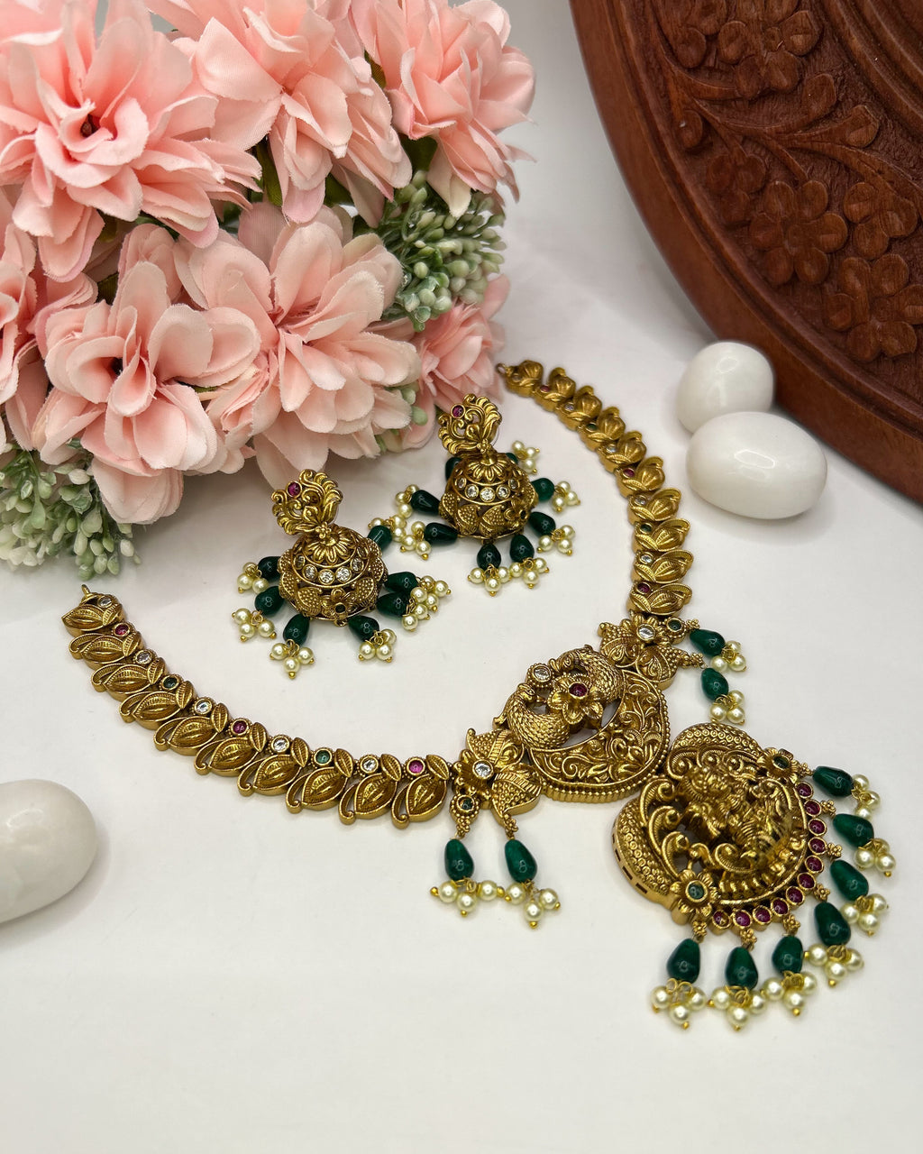 Antique Dual Pendant Temple Set NK-013