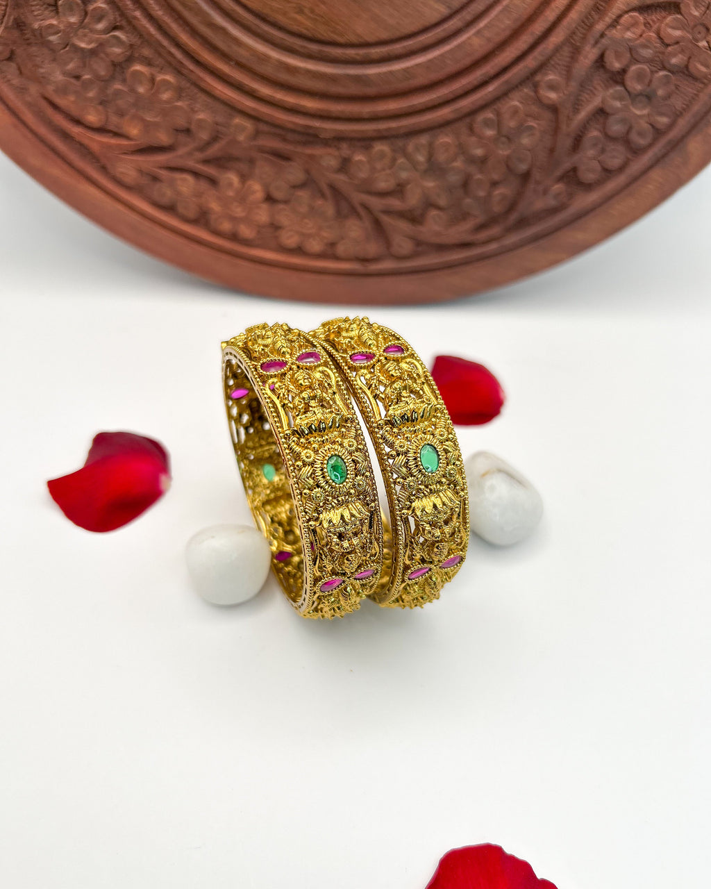Temple Inspired Stone Bangles BG-010