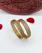 Filigree Gold Ruby Zircon bangles BG-002