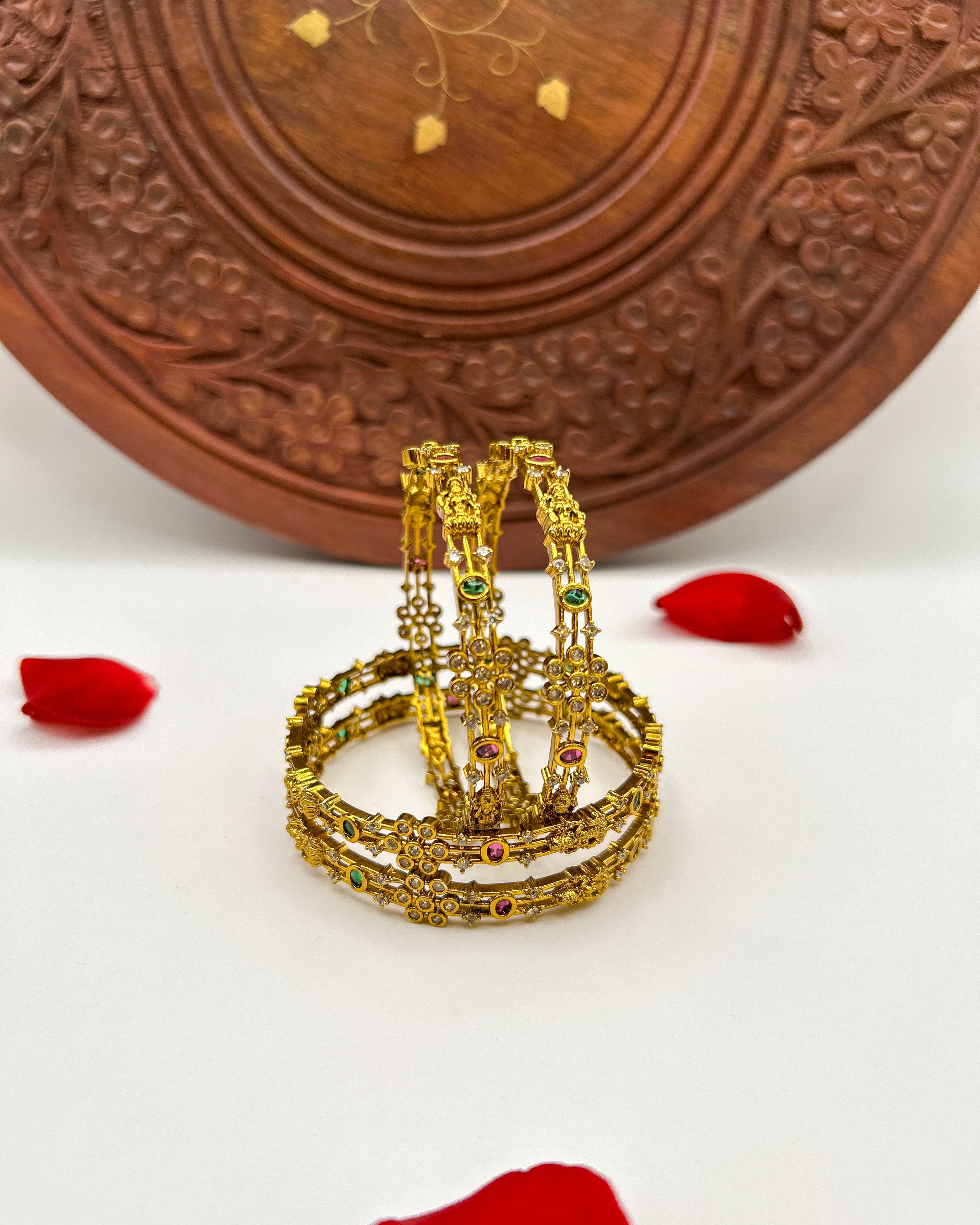 Lakshmi stone temple bangles BG-004