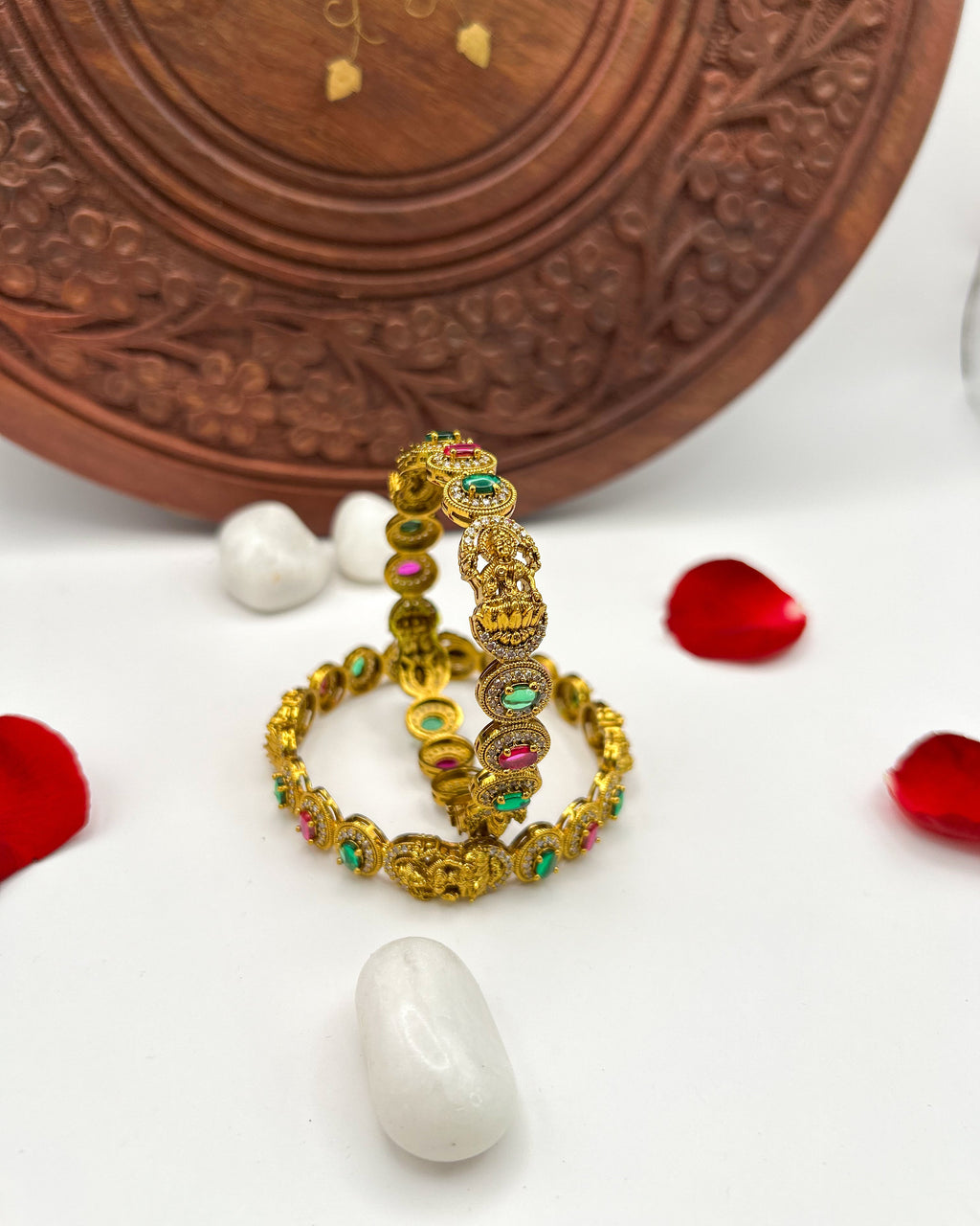 Lakshmi antique stone bangles BG-005
