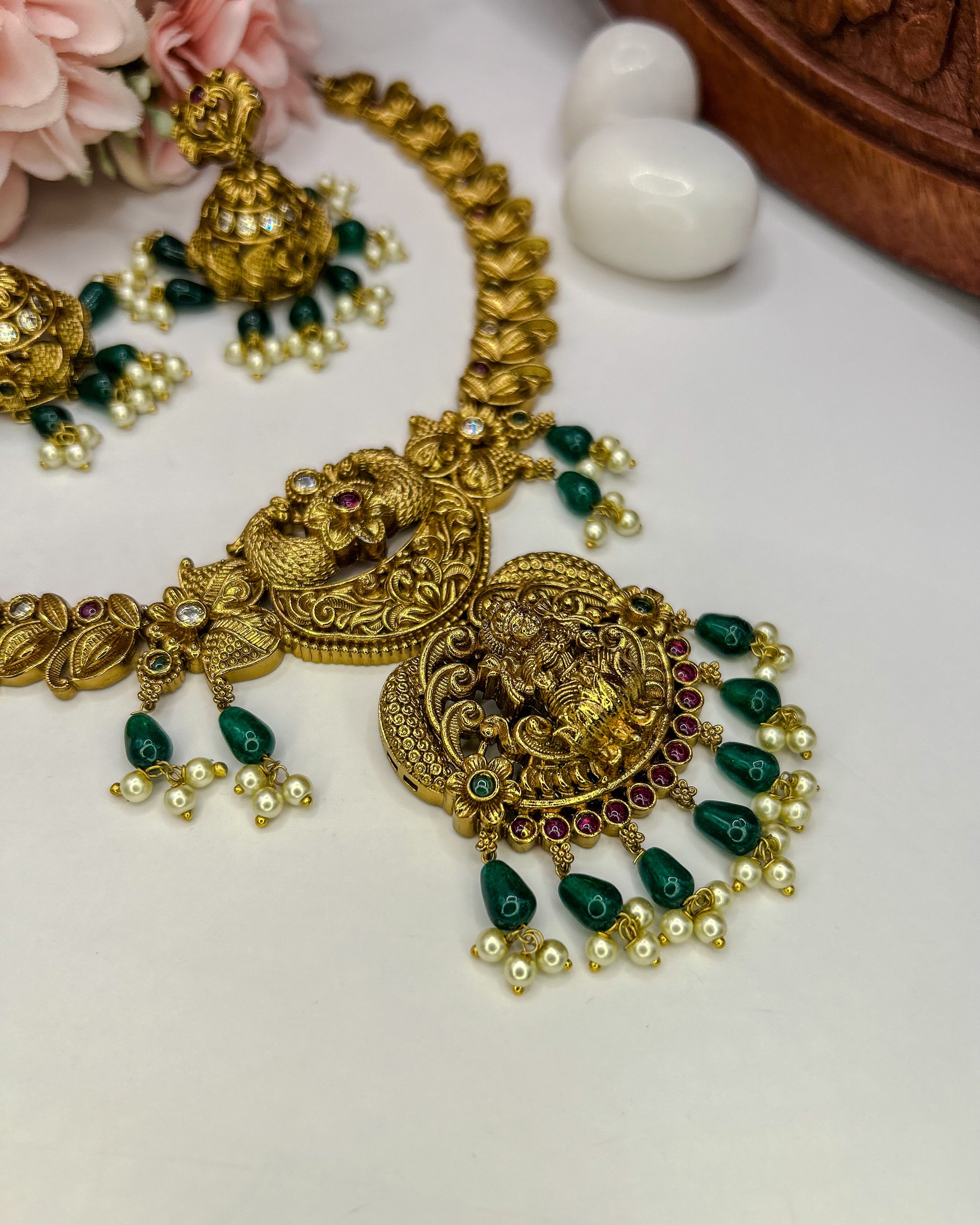 Antique Dual Pendant Temple Set NK-013