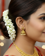 Antique Lakshmi Temple Jhumka with pearl drop ER-003