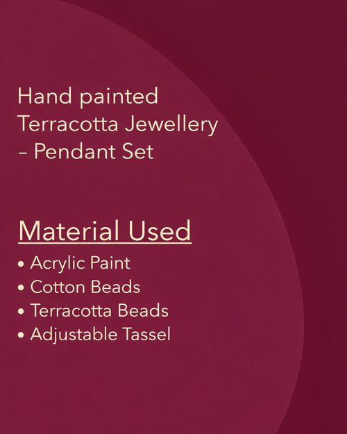 Artisanal hand-painted patterned terracotta set TR-005