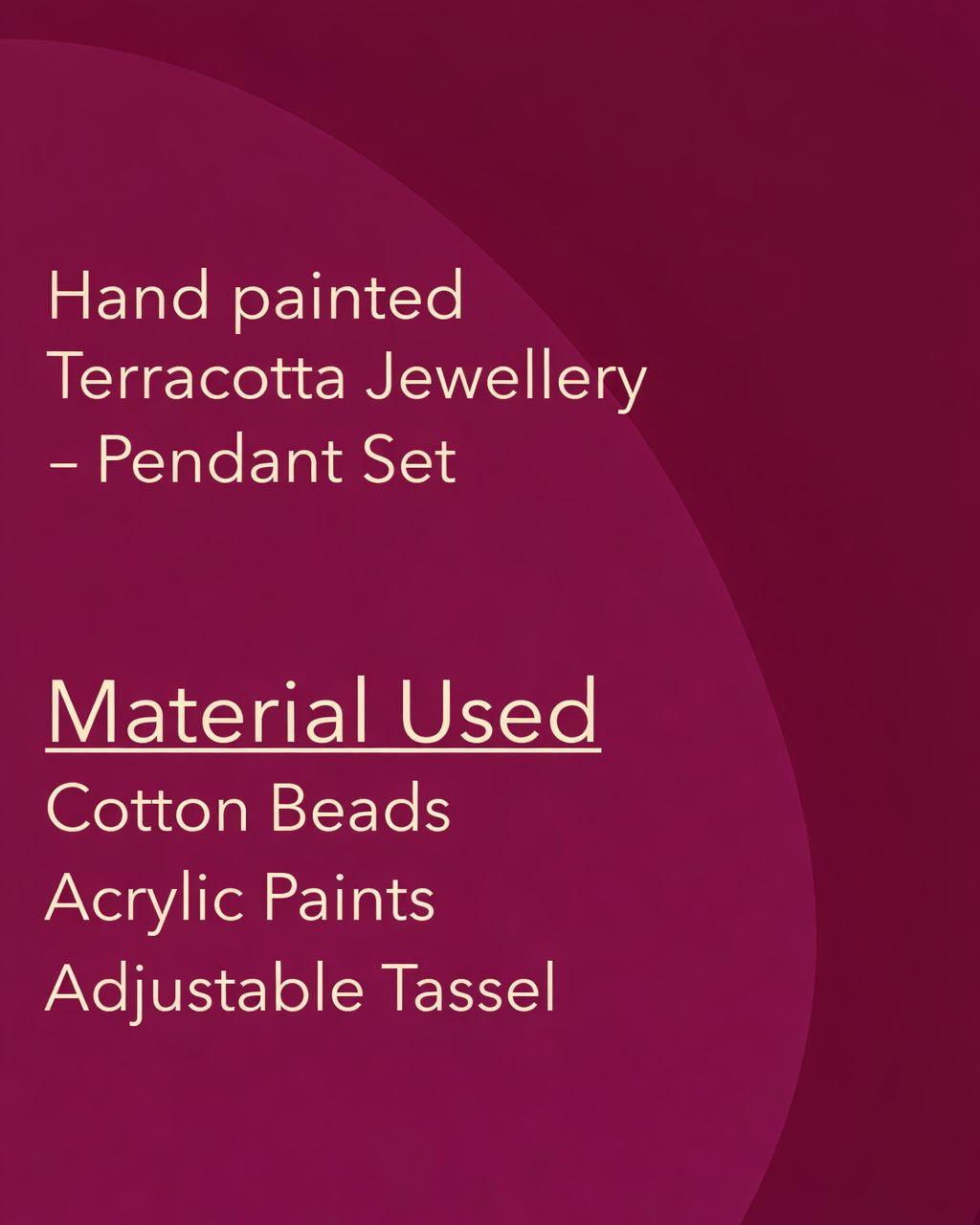 Hand-painted black terracotta jewelry set TR-019