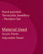 Floral mosaic terracotta bib necklace TR-011