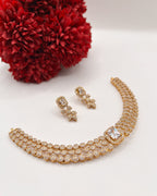 Versatile 3-in-1 America Diamond necklace set NK-044