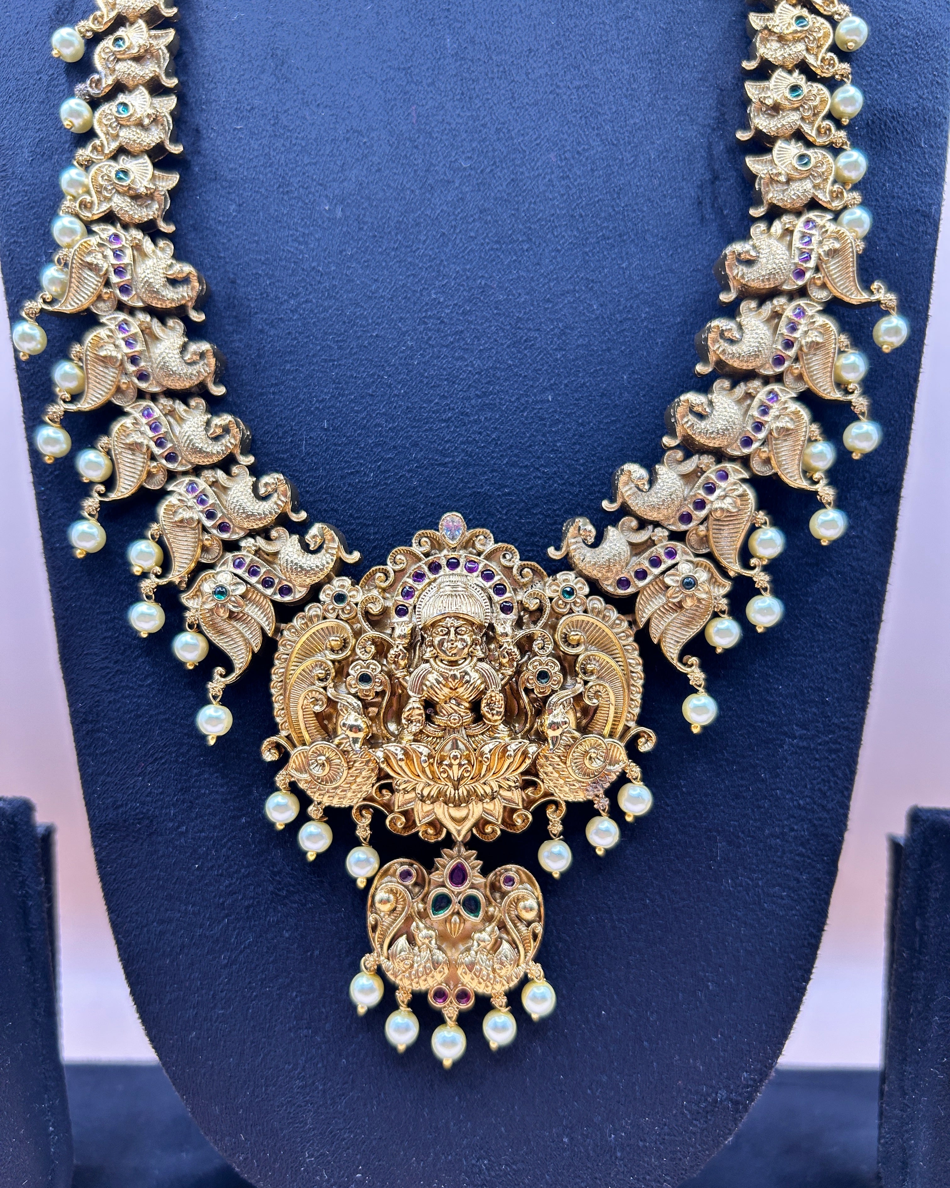 Divine Lakshmi temple jewelry set NK-009