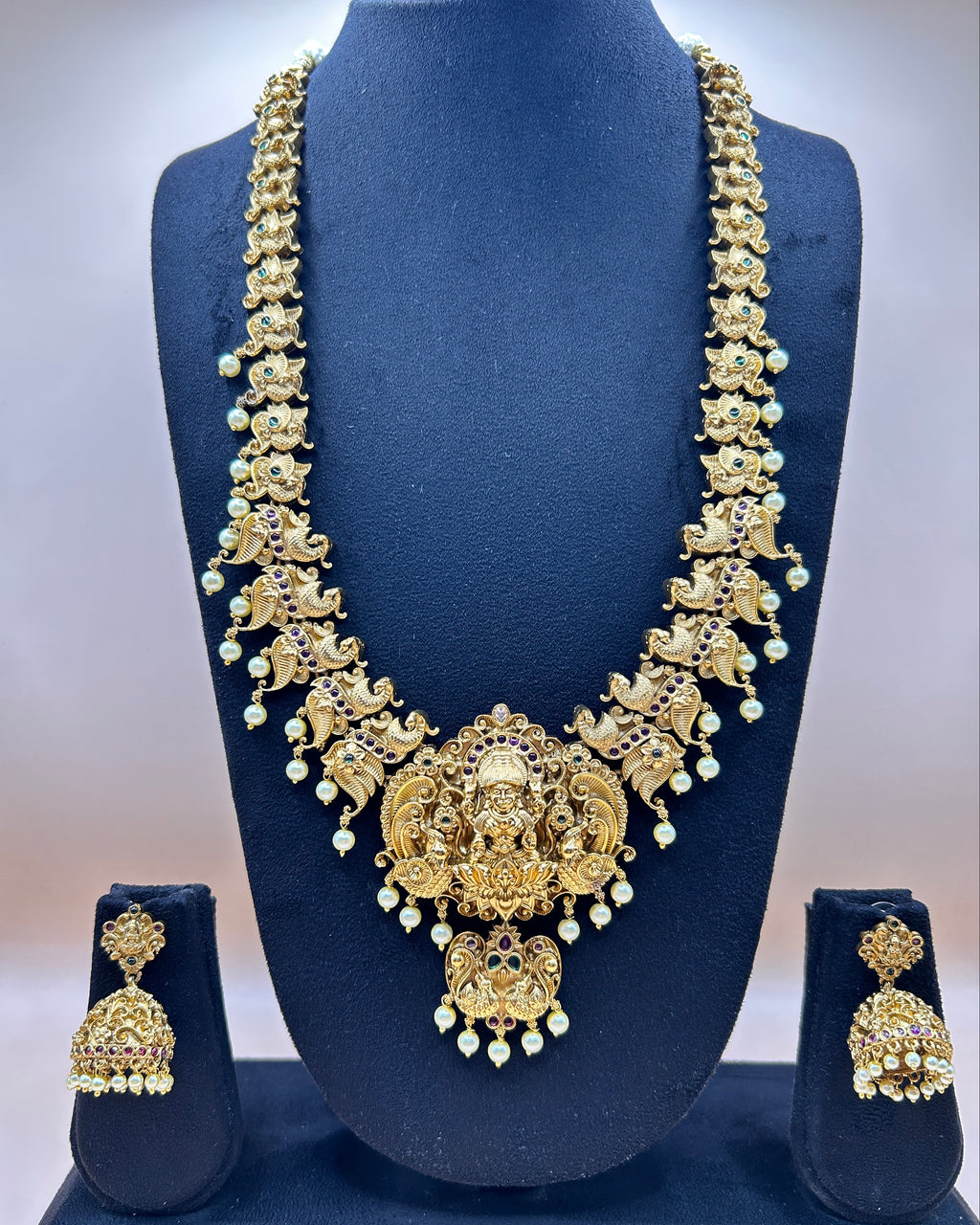 Divine Lakshmi temple jewelry set NK-009