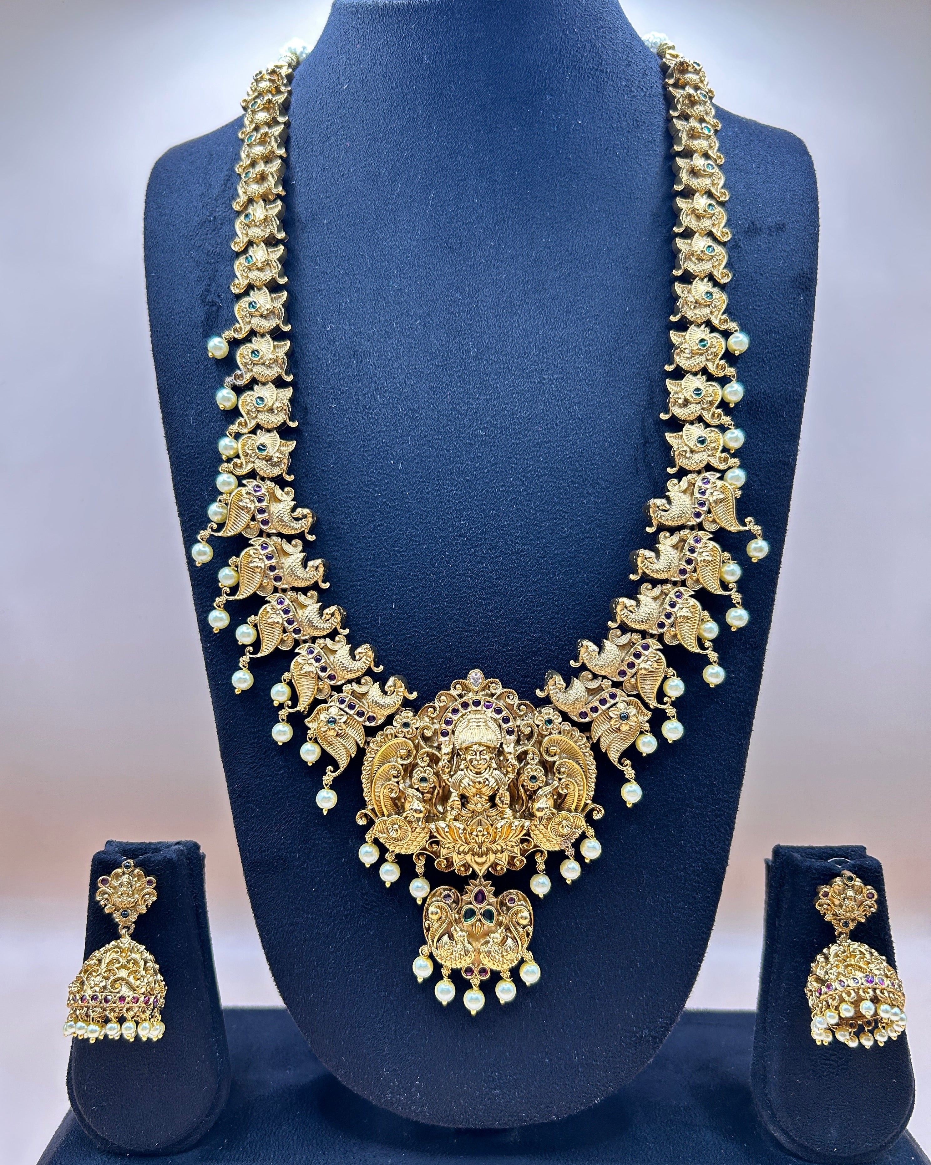 Divine Lakshmi temple jewelry set NK-009