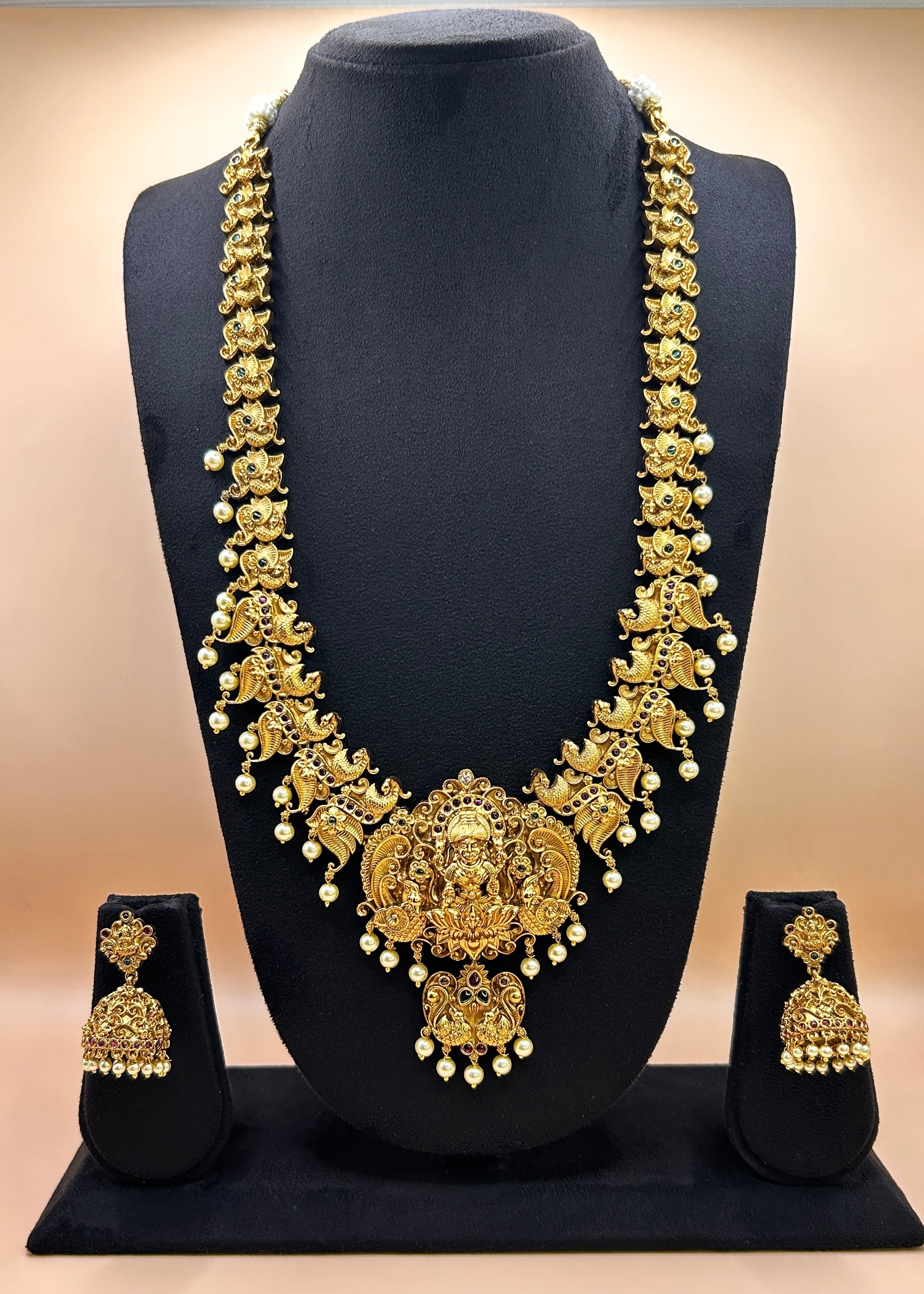 Divine Lakshmi temple jewelry set NK-009