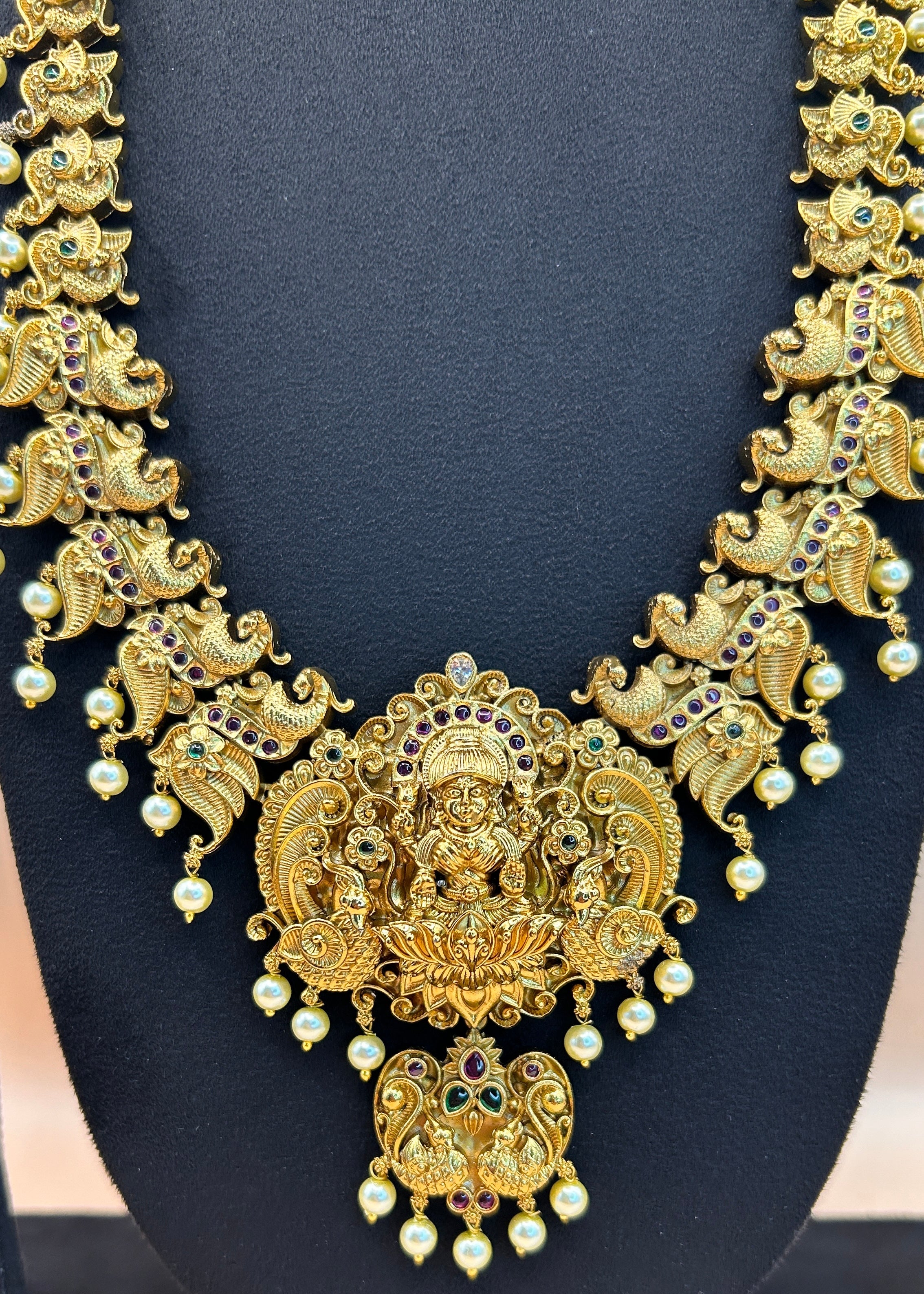Divine Lakshmi temple jewelry set NK-009