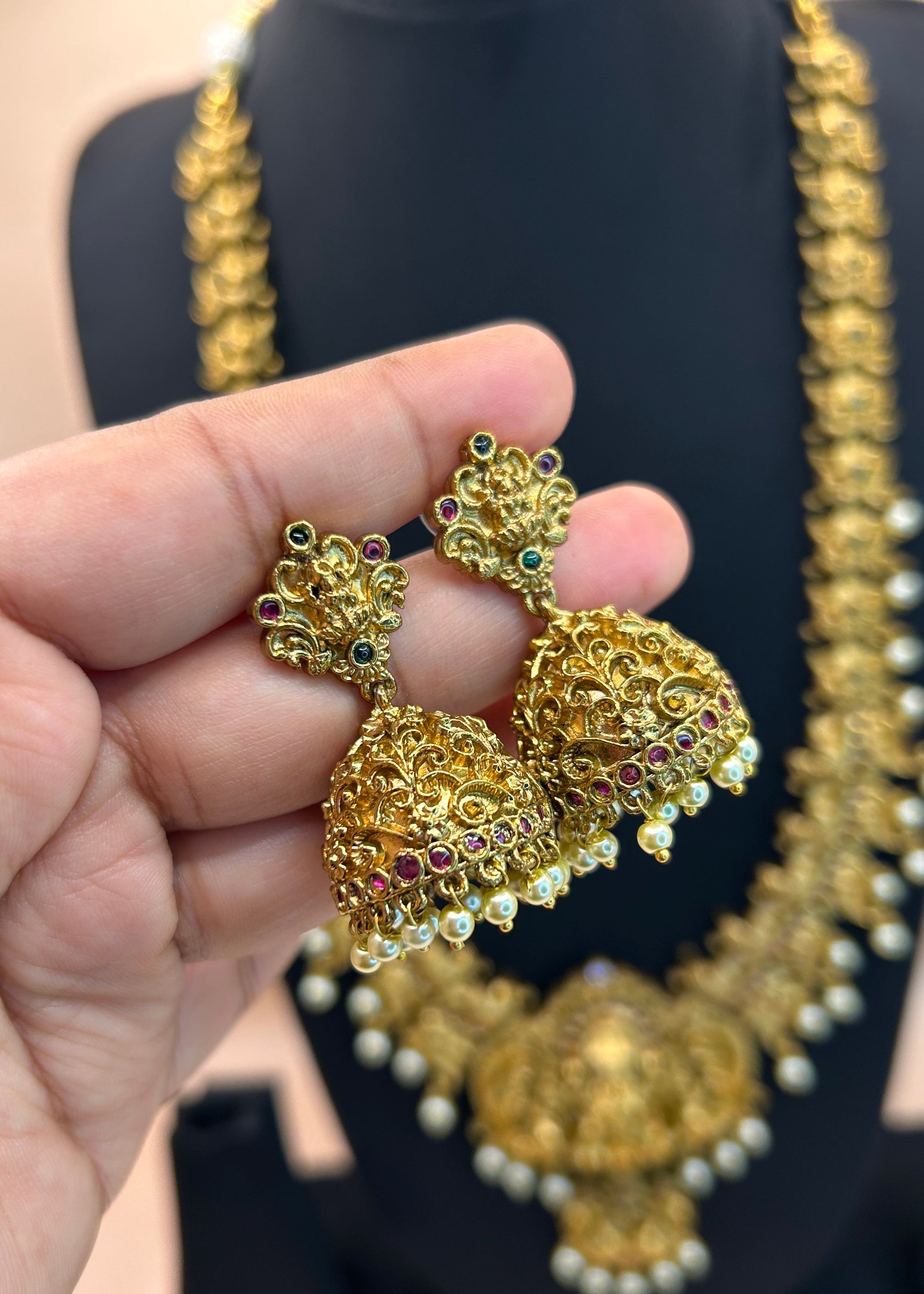 Divine Lakshmi temple jewelry set NK-009
