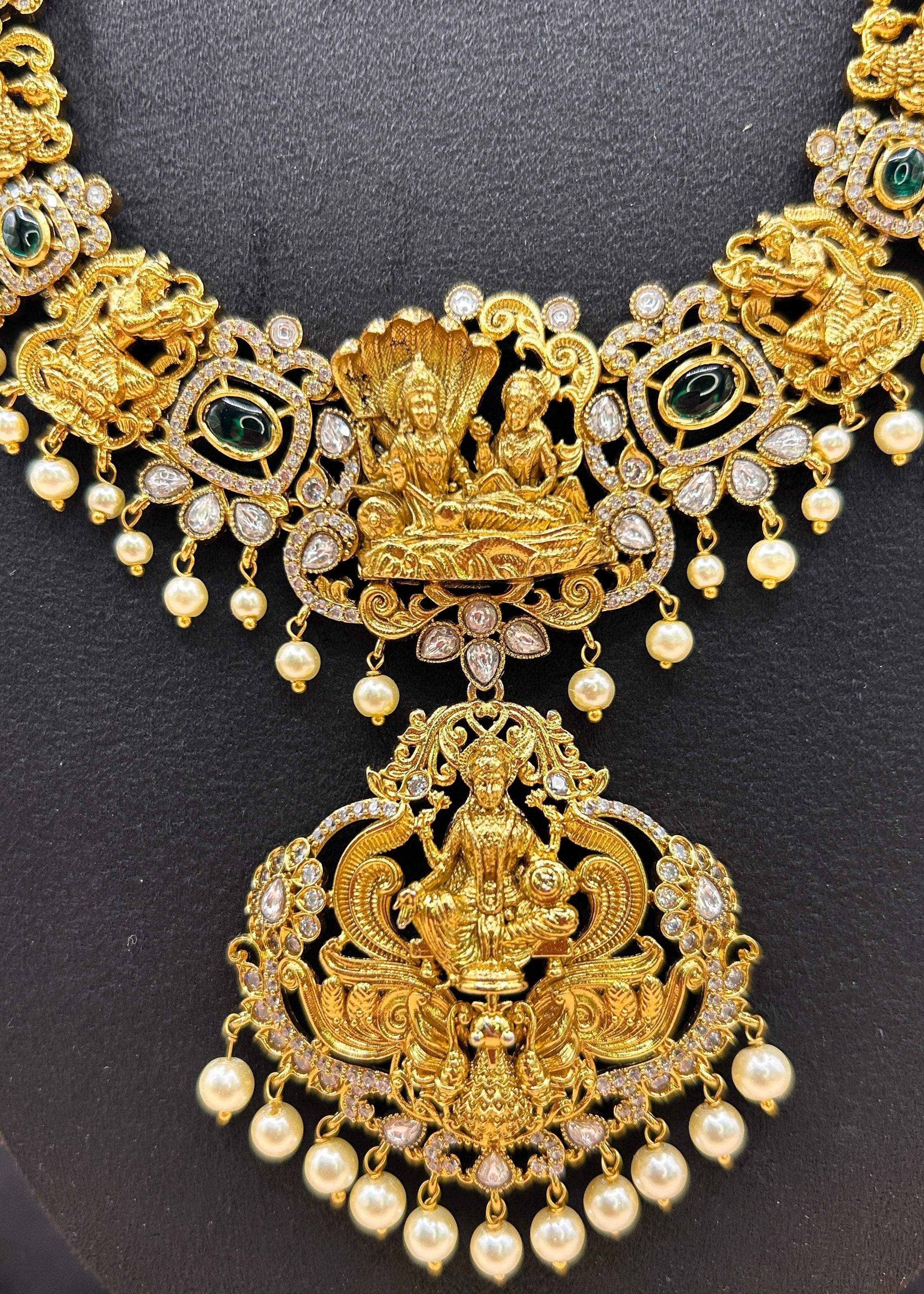 Divine Lakshmi Vishnu Sheshnag bridal Haram NK-007