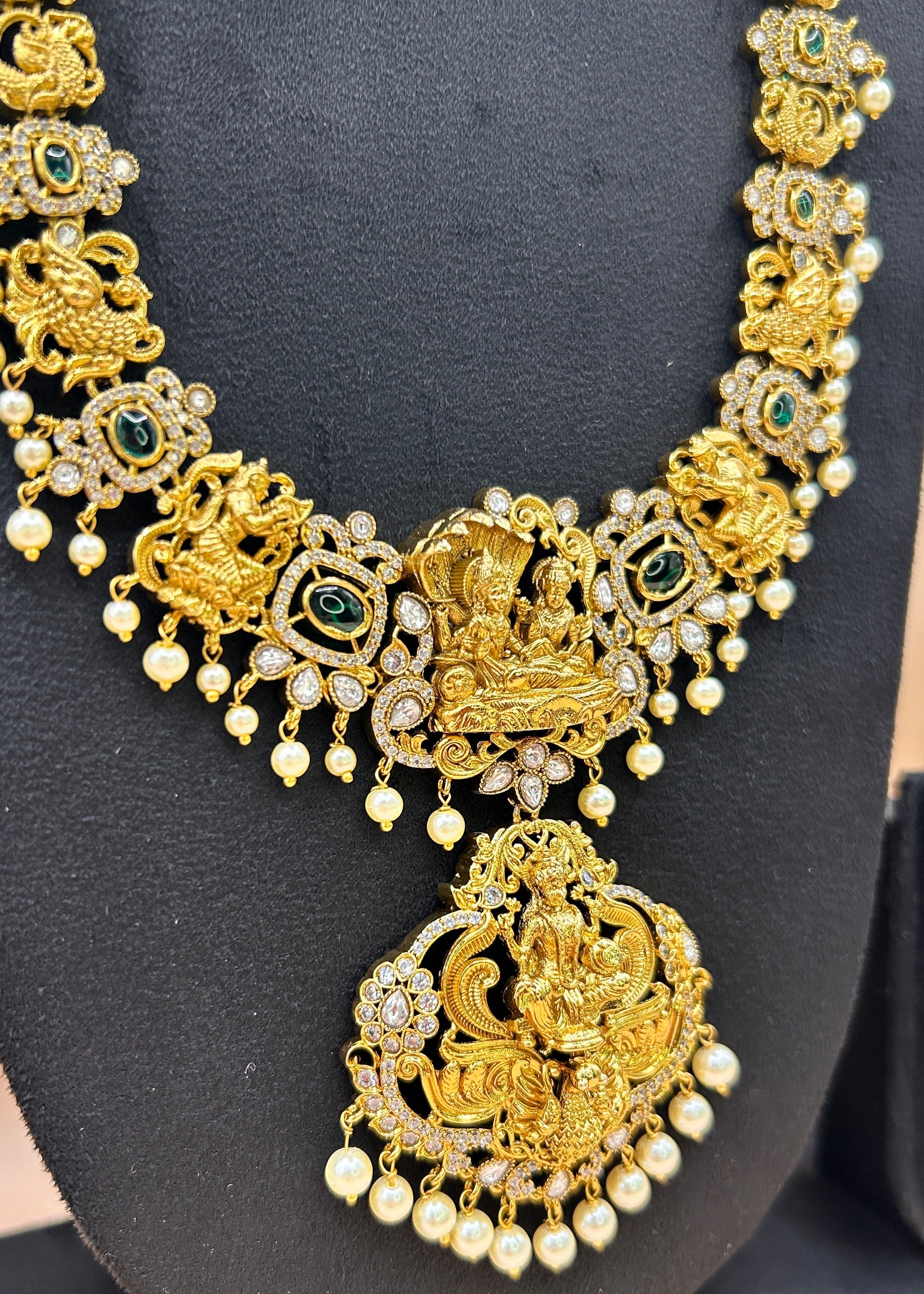 Divine Lakshmi Vishnu Sheshnag bridal Haram NK-007