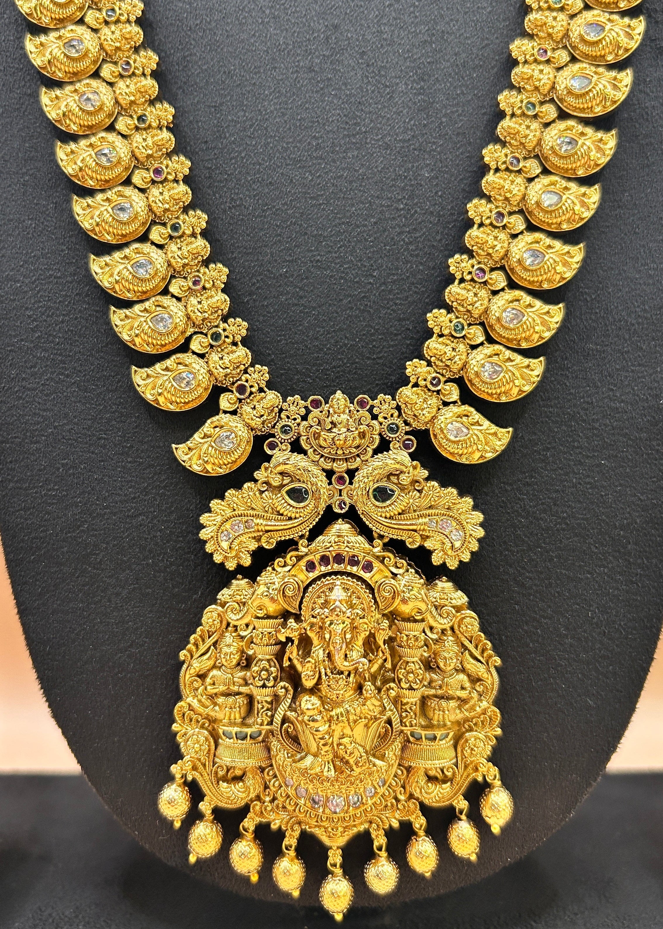 Divine Ganesha pendant long haram NK-006