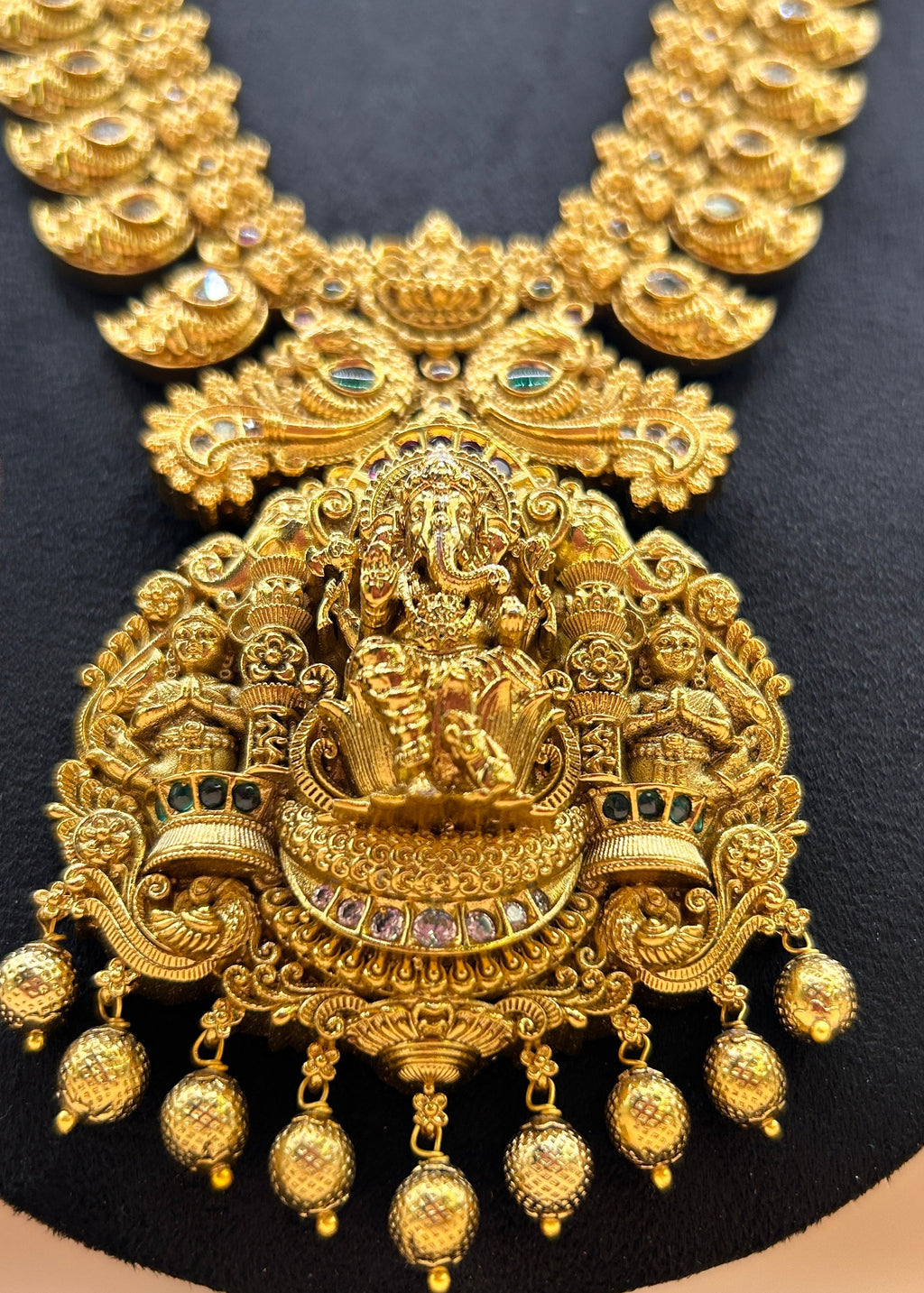 Divine Ganesha pendant long haram NK-006