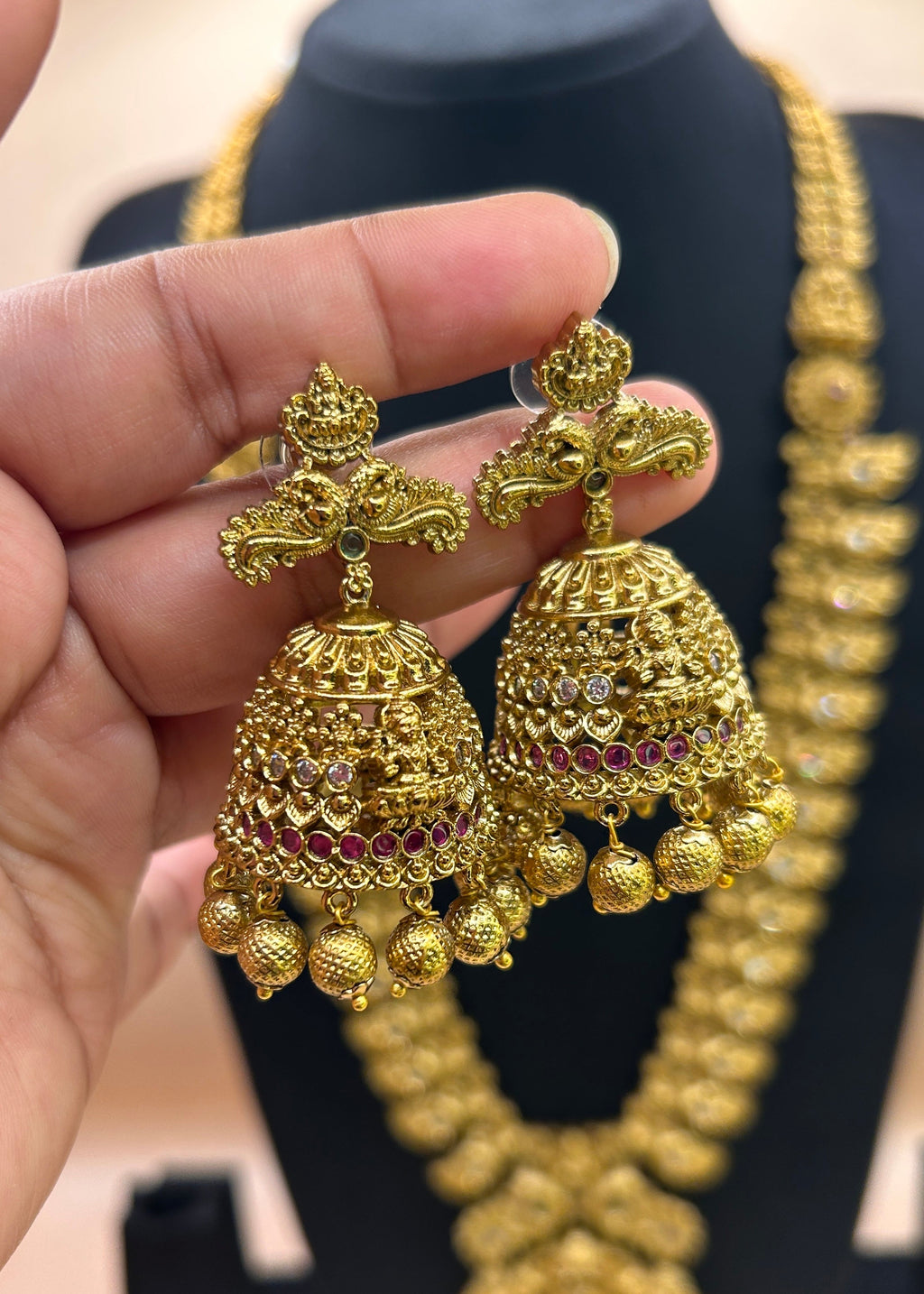 Divine Ganesha pendant long haram NK-006