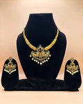 Antique Gold Peacock Imitation Necklace Set with Matching Earrings