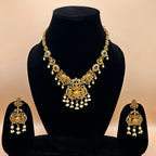 Divine Gaja Lakshmi antique peacock necklace
