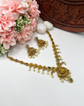 Antique gold Goddess Lakshmi necklace set NK-014