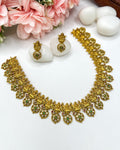 Traditional gold Goddess Lakshmi necklace set NK-017