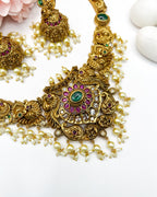 Antique gold peacock jewelry set NK-019