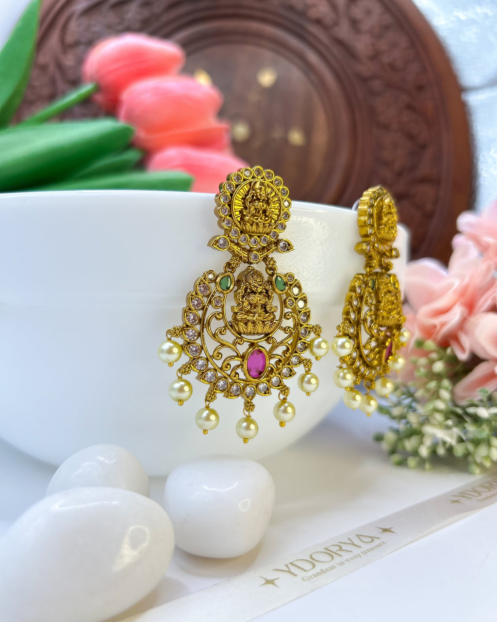 Lakshmi pearl drop earrings ER-001