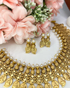 Antique Gold Lakshmi Mango Necklace NK-053