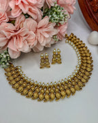 Antique Gold Mango Pearl Necklace NK-052