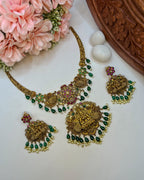 Antique Temple Lakshmi peacock set NK-016