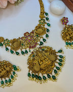 Antique Temple Lakshmi peacock set NK-016