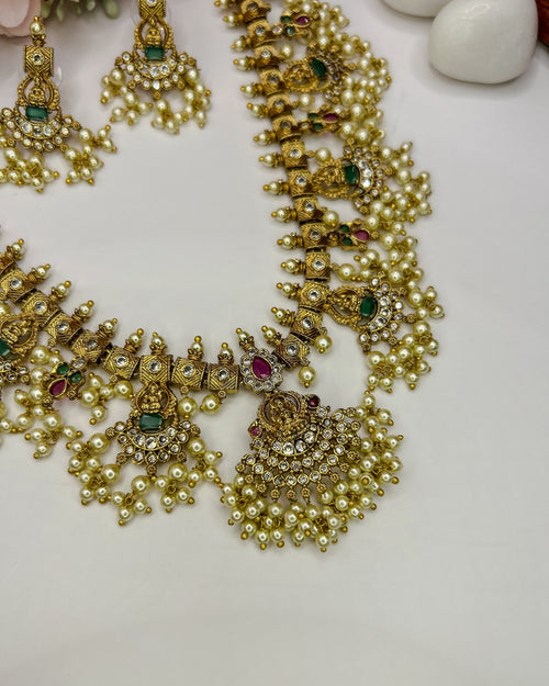 Antique Gold Guttapusalu Pearl Set NK-004