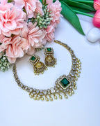 5-in-1 AD emerald necklace set NK-050