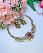 5-in-1 AD emerald necklace set NK-050