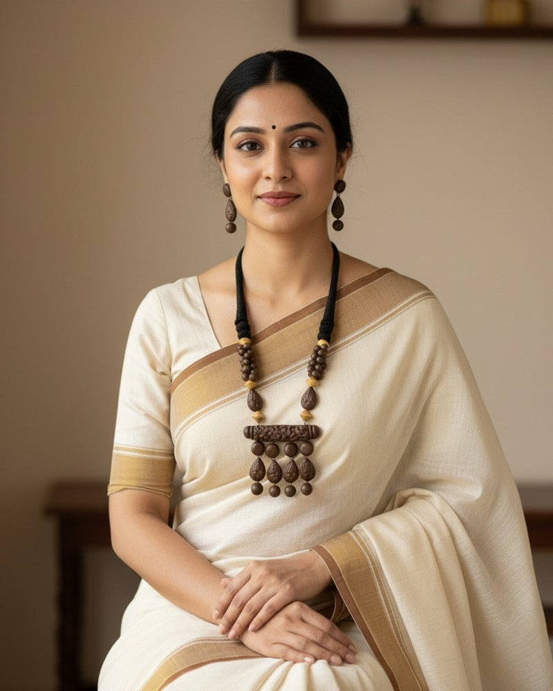 Ornate carved bronze terracotta set TR-007