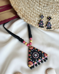 Tribal geometric hand-painted terracotta set TR-016