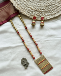 Elegant gold red terracotta haaram set TR-024